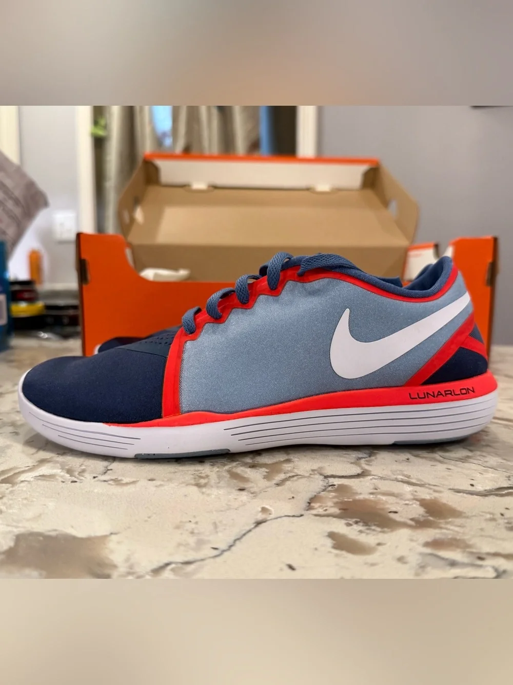 Nike Lunar Sculpt Training Shoes Women’s 6.5 Blue Gray Coral NWT New w/ Box